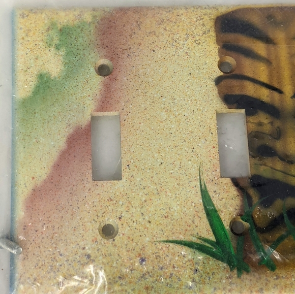 Tropical Tiki Triple Light Switch Plate Vintage - Picture 5 of 8